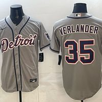 Men's Detroit Tigers Justin Verlander #35 Gray Replica Player Jersey