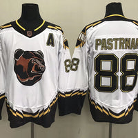 Men's Boston Bruins David Pastrnak #88 White Game Jersey1