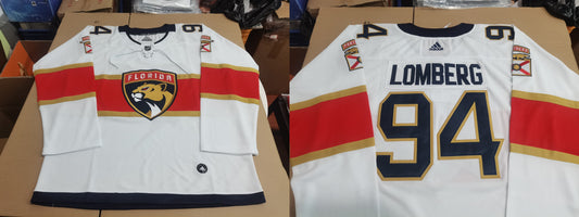 Men's Florida Panthers Ryan Lomberg #94 White Game Jersey1