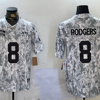 Men's New York Jets Aaron Rodgers #8 Arctic Camo 2024 Salute to Service Limited Jersey1