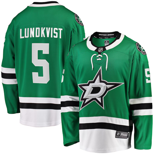 Men's Dallas Stars Nils Lundkvist Fanatics Kelly Green Home Breakaway Player Jersey