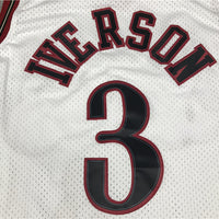 Men's Philadelphia 76ers Allen Iverson #3 White Swingman Jersey1
