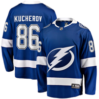 Men's Tampa Bay Lightning Nikita Kucherov #86 Fanatics Blue Home Breakaway Jersey