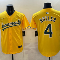 Men's Oakland Athletics Lawrence Butler #4 Gold Alternate Stadium Jersey