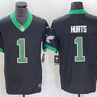 Men's Philadelphia Eagles Jalen Hurts #1 Black Player Game Jersey1