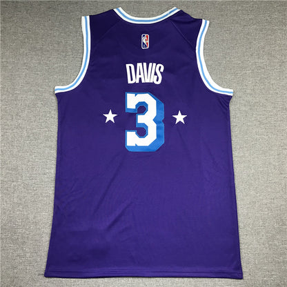 Men's Los Angeles Lakers Anthony Davis #3 Purple Swingman Jersey1 - City Edition