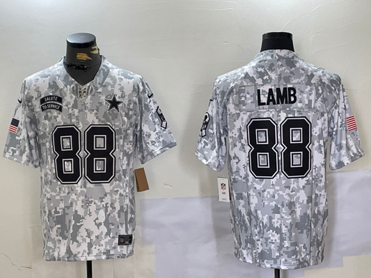 Men's Dallas Cowboys CeeDee Lamb #88 Arctic Camo 2024 Salute to Service Limited Jersey1