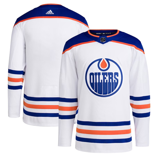 Men's Edmonton Oilers White Away Primegreen Authentic Blank Jersey1