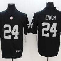 Men's Las Vegas Raiders Marshawn Lynch #24 Black Game Jersey1