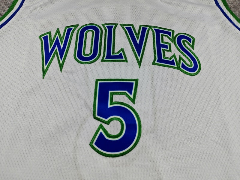 Men's Minnesota Timberwolves Anthony Edwards #5 White Swingman Jersey Association Edition