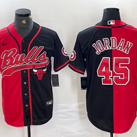 Men's Chicago Bulls Michael Jordan #45 Red/Black Replica Player Jersey