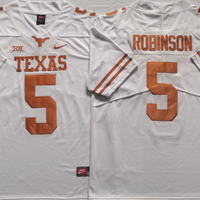 Men's Texas Longhorns Bijan Robinson #5 White Replica Team Jersey