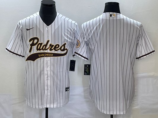 Men's San Diego Padres White Replica Blank Jersey1 Joint Edition