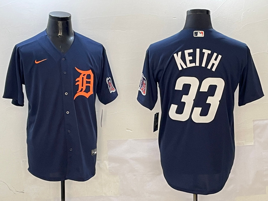 Men's Detroit Tigers Colt Keith #33 Navy Limited Player Jersey1