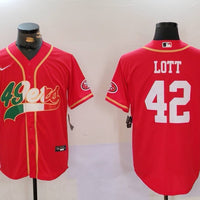 Men's San Francisco 49ers Ronnie Lott #42 Scarlet Game Jersey1