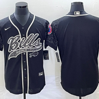 Men's Buffalo Bills Black RFLCTV Limited Blank Jersey1