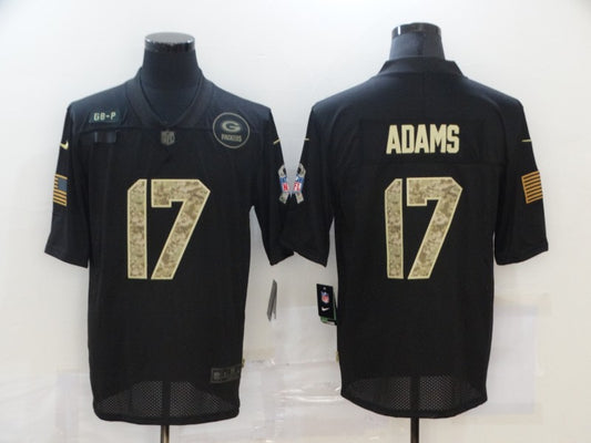 Men's Green Bay Packers Davante Adams #17 Black Game Jersey1