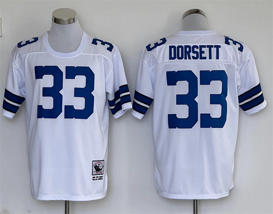 Tony Dorsett Dallas Cowboys Mitchell Ness White Legacy Replica Jersey - JerseysFreak