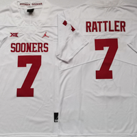 Men's Oklahoma Sooners Spencer Rattler #7 White Player Game Jersey