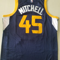 Men's Utah Jazz Donovan Mitchell #45 Navy Replica Swingman Jersey1