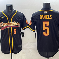 Men's Washington Commanders Jayden Daniels #5 Black Team Game Jersey