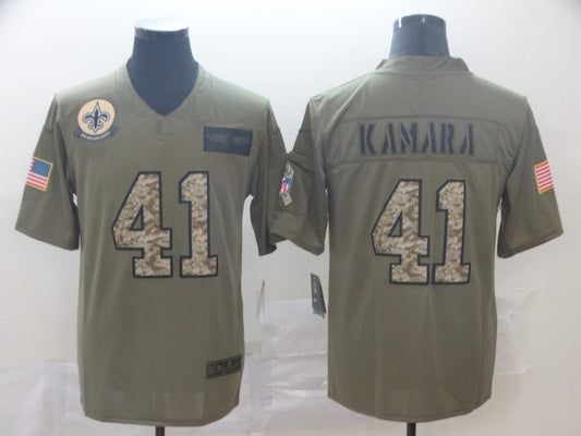 Men's New Orleans Saints Alvin Kamara #41 Brown Alternate Game Jersey1