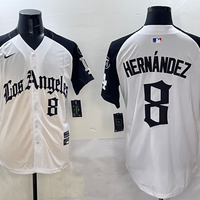 Men's Los Angeles Dodgers Enrique Hernandez #8 White Team Game Player Jersey