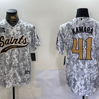 Men's New Orleans Saints Alvin Kamara #41 Arctic Camo 2024 Salute to Service Player Jersey1
