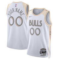 Men's Chicago Bulls White 2024/25 Custom Swingman Jersey1 - City Edition