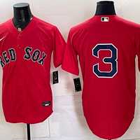 Men's Boston Red Sox Babe Ruth #3 Red Replica Player Jersey