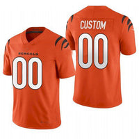 Custom1 Cincinnati Bengals 2021 New Orange Vapor Untouchable Limited American Stitched Football Jerseys