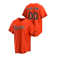 Men's Baltimore Orioles Orange Replica Custom Jersey1