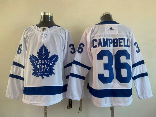 Men's Toronto Maple Leafs Jack Campbell #36 White Player Jersey1