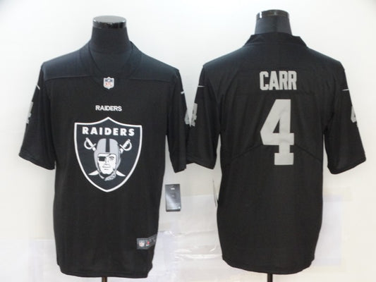 Men's Las Vegas Raiders #4 Derek Carr Black Game Team Jersey1