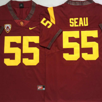 Men's USC Trojans Junior Seau #55 Cardinal Alumni Player Game Jersey