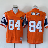 Men's Denver Broncos Shannon Sharpe Mitchell & Ness Orange Legacy Replica Jersey1