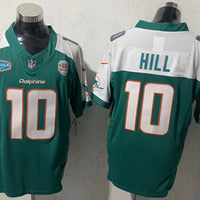 Men's Miami Dolphins Tyreek Hill #10 Aqua Game Player Jersey