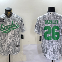 Men's Philadelphia Eagles Saquon Barkley #26 Arctic Camo 2024 Salute to Service Player Jersey1