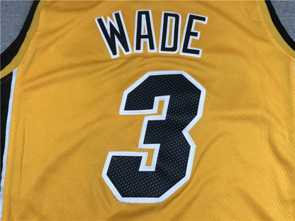 Men's Miami Heat Dwyane Wade #3 Gold 2020/21 Swingman Player Jersey1
