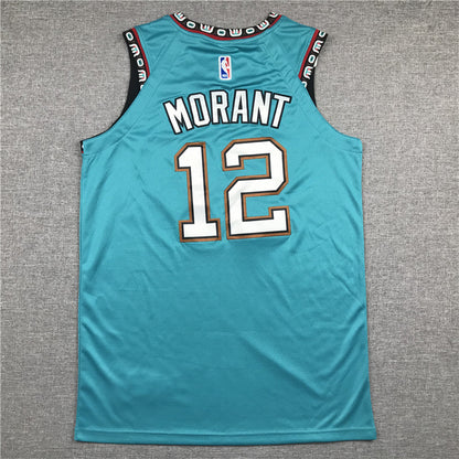 Men's Memphis Grizzlies Ja Morant #12 Green Classic Jersey1