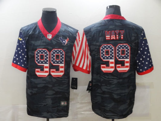 Men's Houston Texans J.J. Watt #99 Gray Camouflage Game Player Jersey1