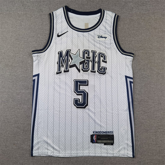 Men's Orlando Magic Paolo Banchero #5 Silver 2024/25 Swingman Player Jersey1 - City Edition