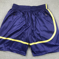 Men's Golden State Warriors Navy Statement Edition Pocket Shorts1