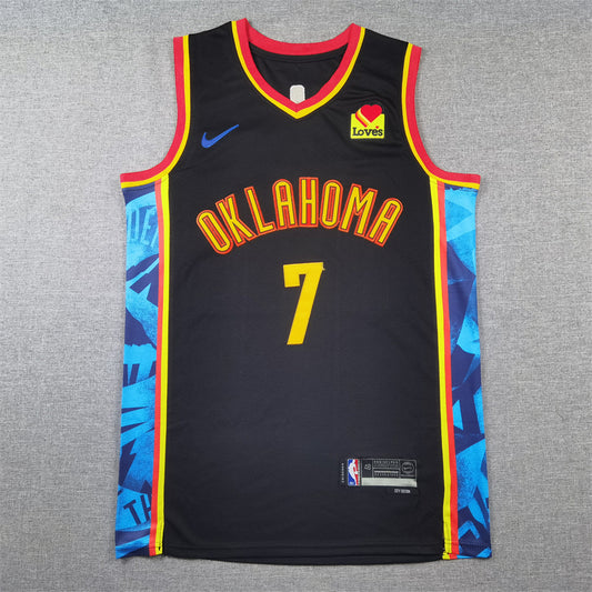 Men's Oklahoma City Thunder Chet Holmgren #7 Black 2024/25 Swingman Player Jersey1 - City Edition