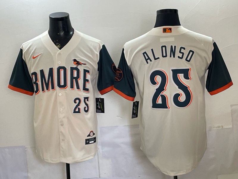 Men's Baltimore Orioles Pete Alonso #25 Cream 2026 City Connect Stadium Jersey