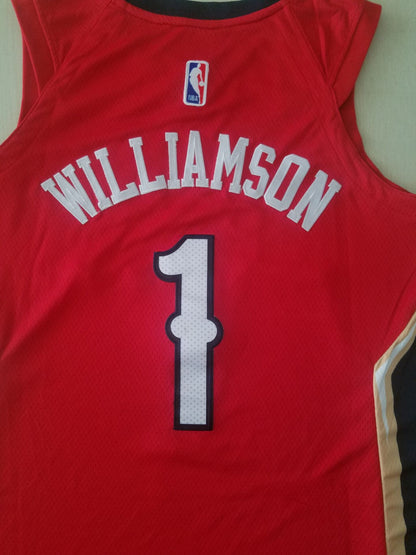 Men's New Orleans Pelicans Zion Williamson #1 NBA Red Swingman Jersey1