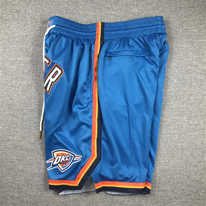 Men's Oklahoma City Thunder Blue Icon Edition Pocket Shorts1