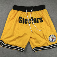 Men's Pittsburgh Steelers Yellow Pocket Shorts1