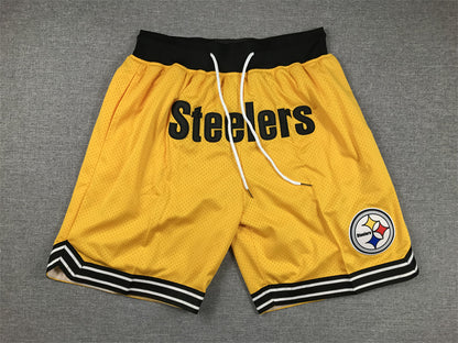 Men's Pittsburgh Steelers Yellow Pocket Shorts1