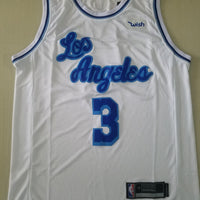 Men's Los Angeles Lakers Anthony Davis White #3 Swingman Jersey1